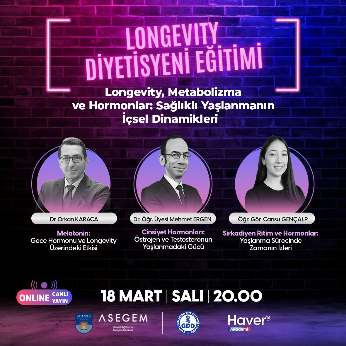 Longevity, Metabolizma ve Hormonlar: Sağlıklı Yaşlanmanın İçsel Dinamikleri